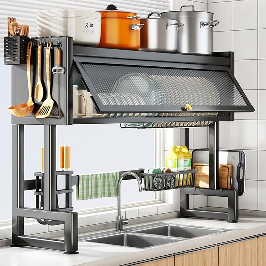 over sink draining kitchen rack