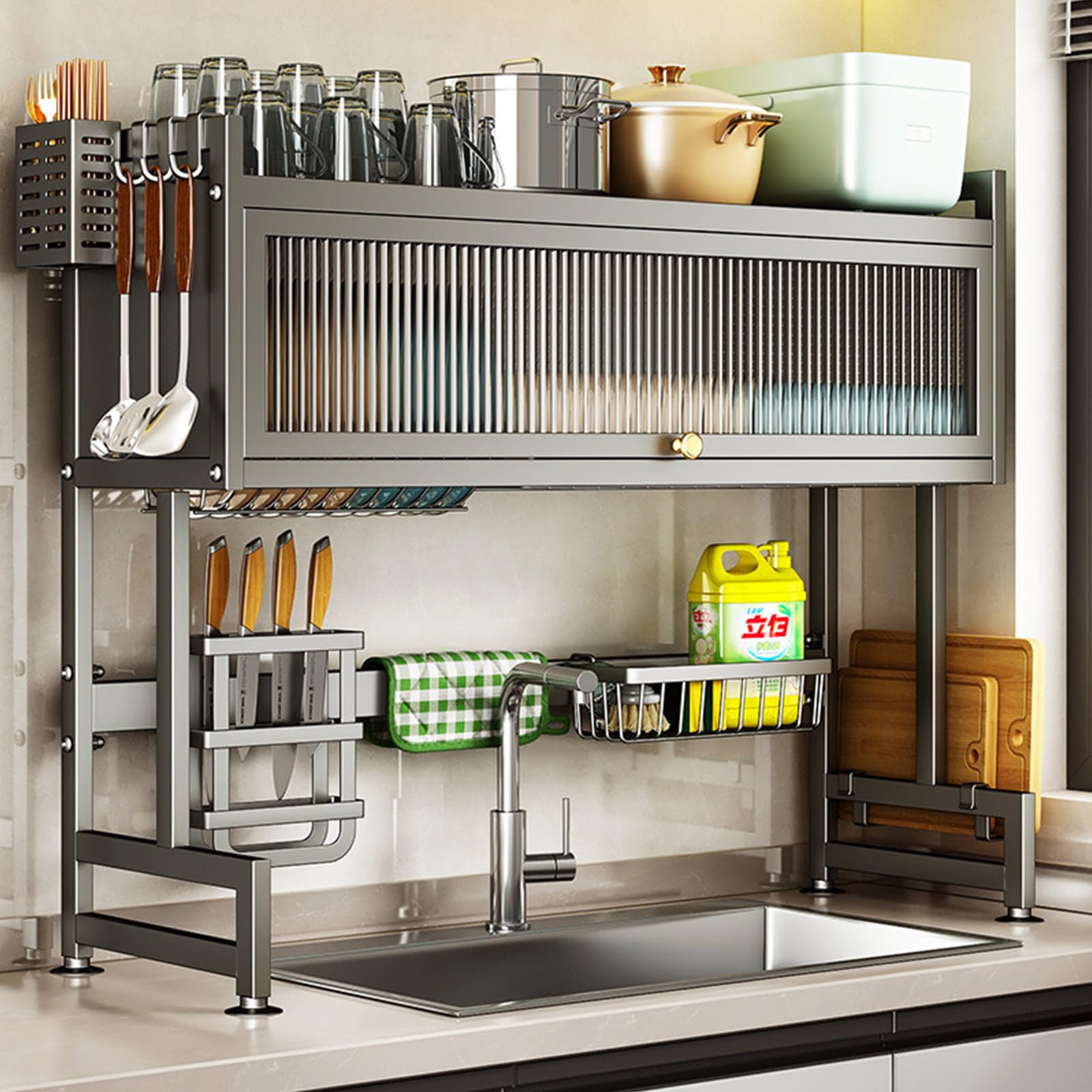 over sink draining kitchen rack