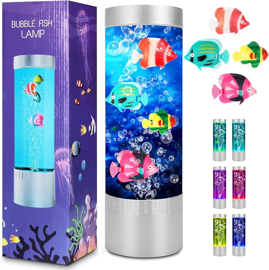 Fish bubble lamp aquarium