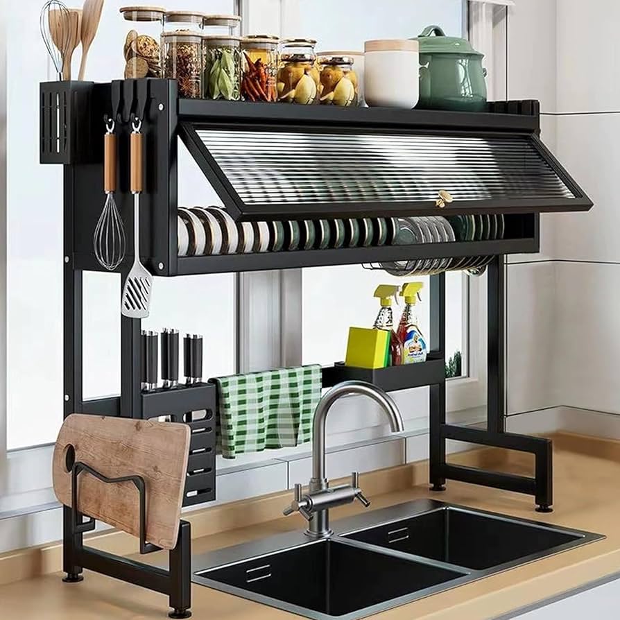 over sink draining kitchen rack
