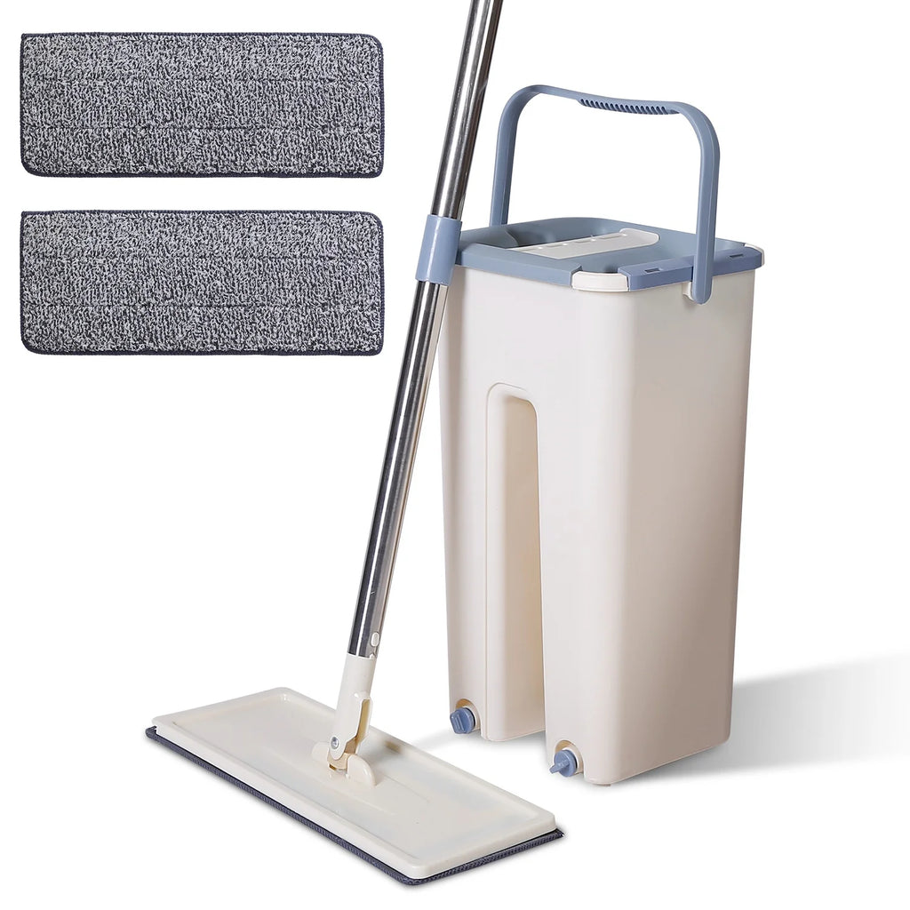 Self squeezing mop with bucket