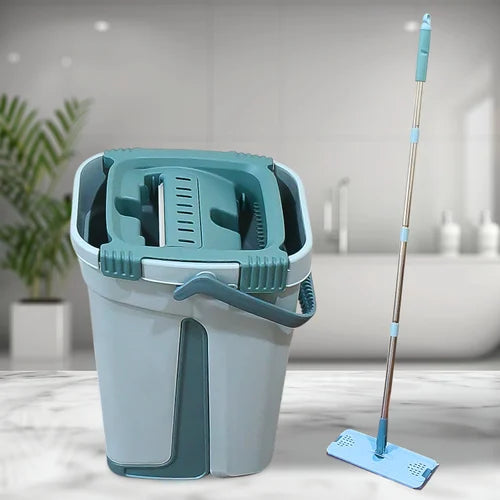 Self squeezing mop with bucket