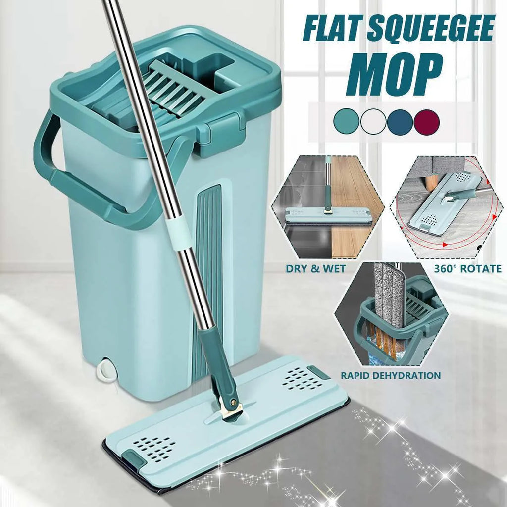 Self squeezing mop with bucket