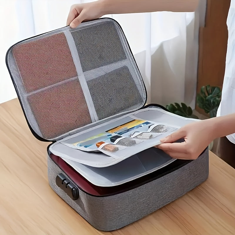 1pc Large Capacity Locking Document Bag