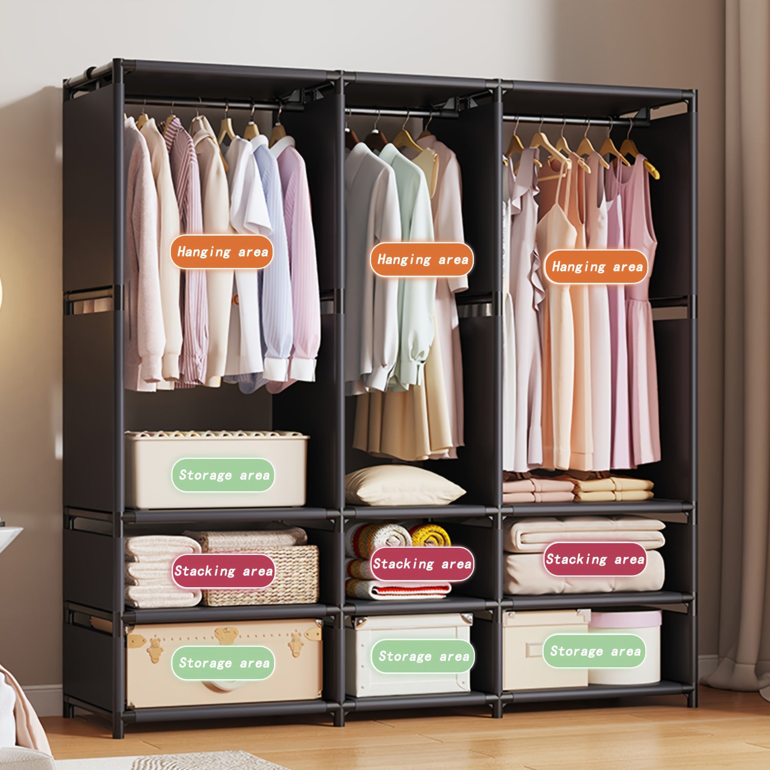 Modern Minimalist Style Portable Wardrobe Organizer