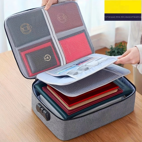 1pc Large Capacity Locking Document Bag
