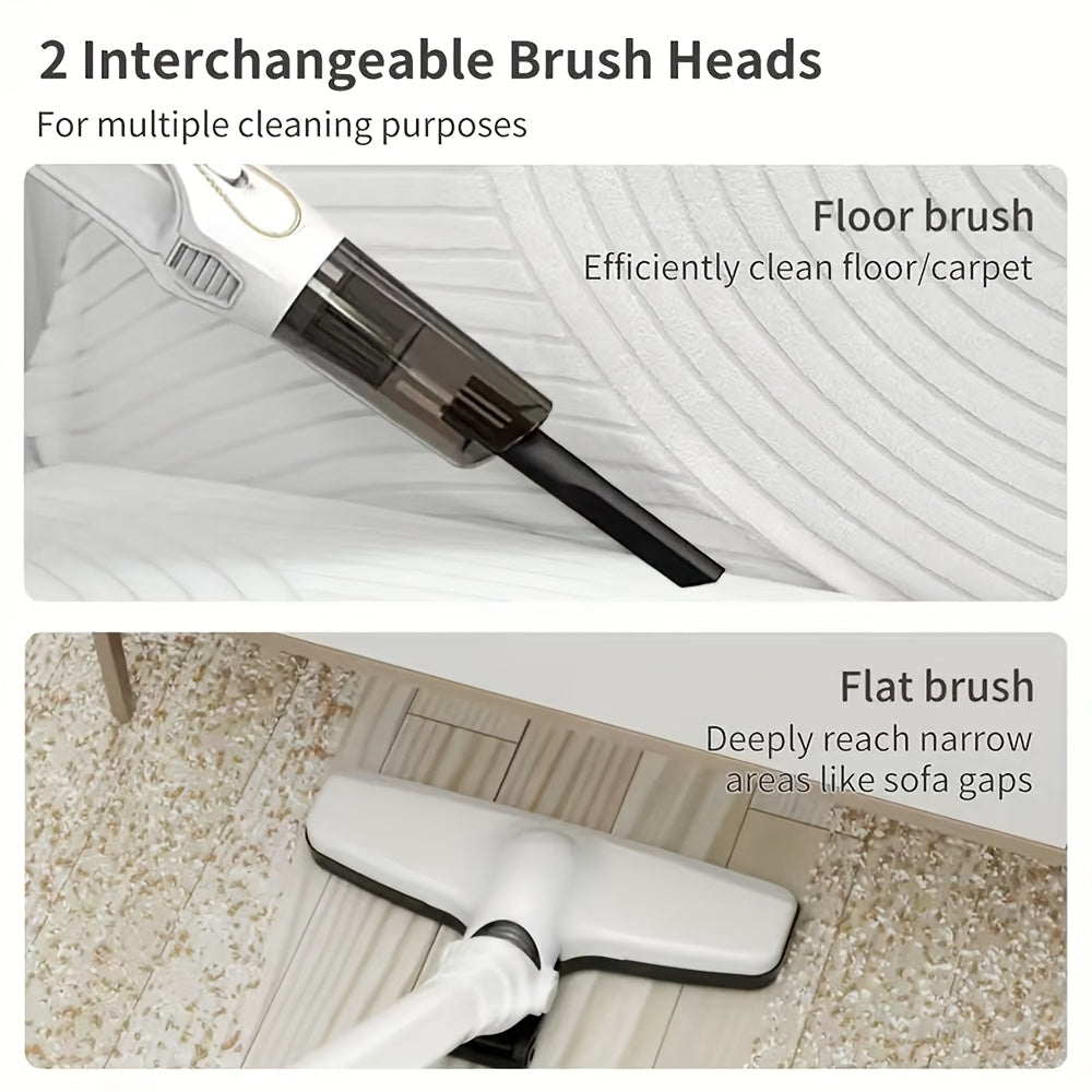 Rechargeable vacuum cleaner for home and car