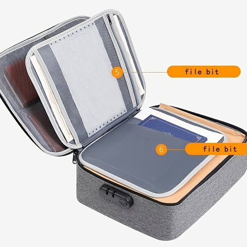 1pc Large Capacity Locking Document Bag