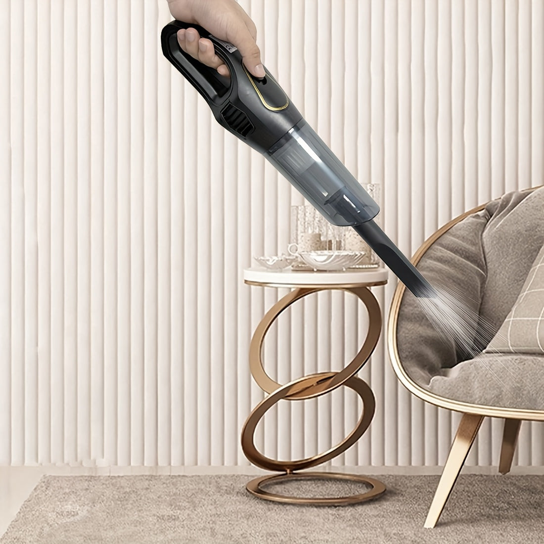 Rechargeable vacuum cleaner for home and car