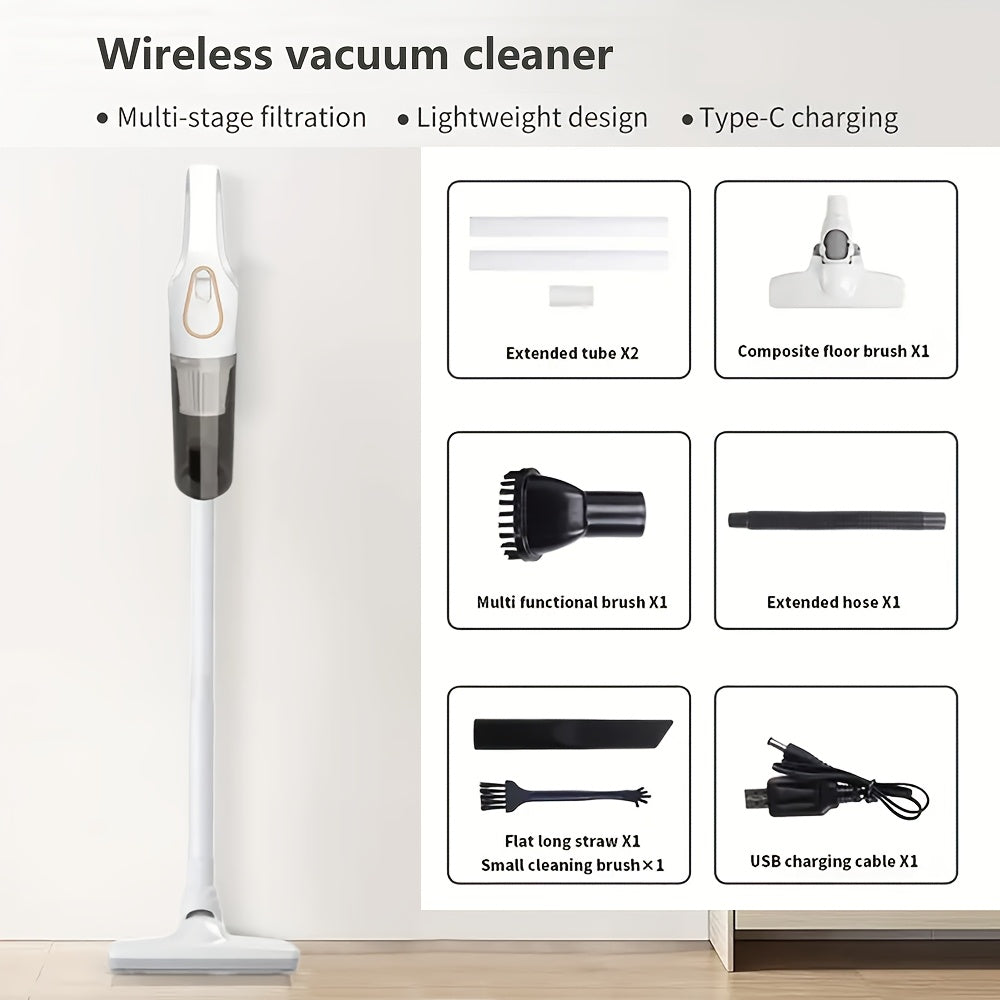 Rechargeable vacuum cleaner for home and car