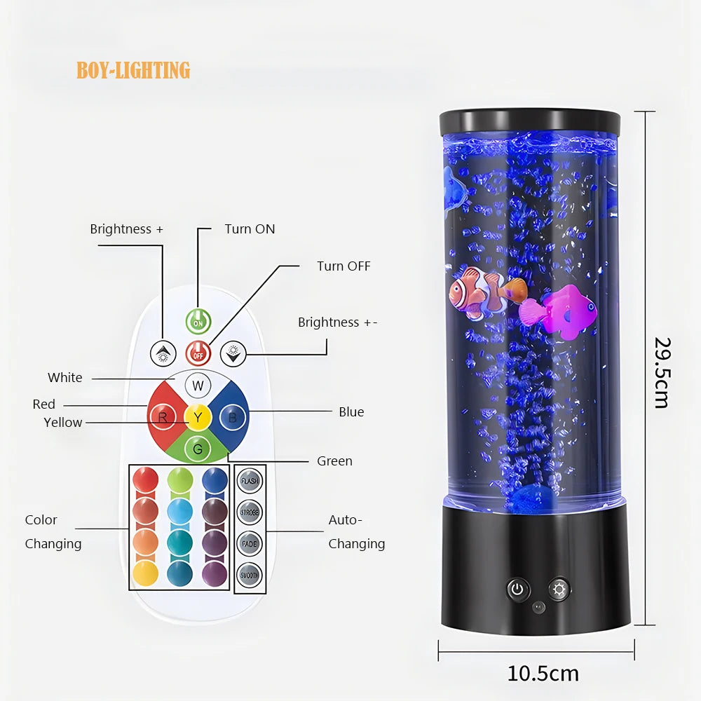 Remote Control Bubble Fish Lamp