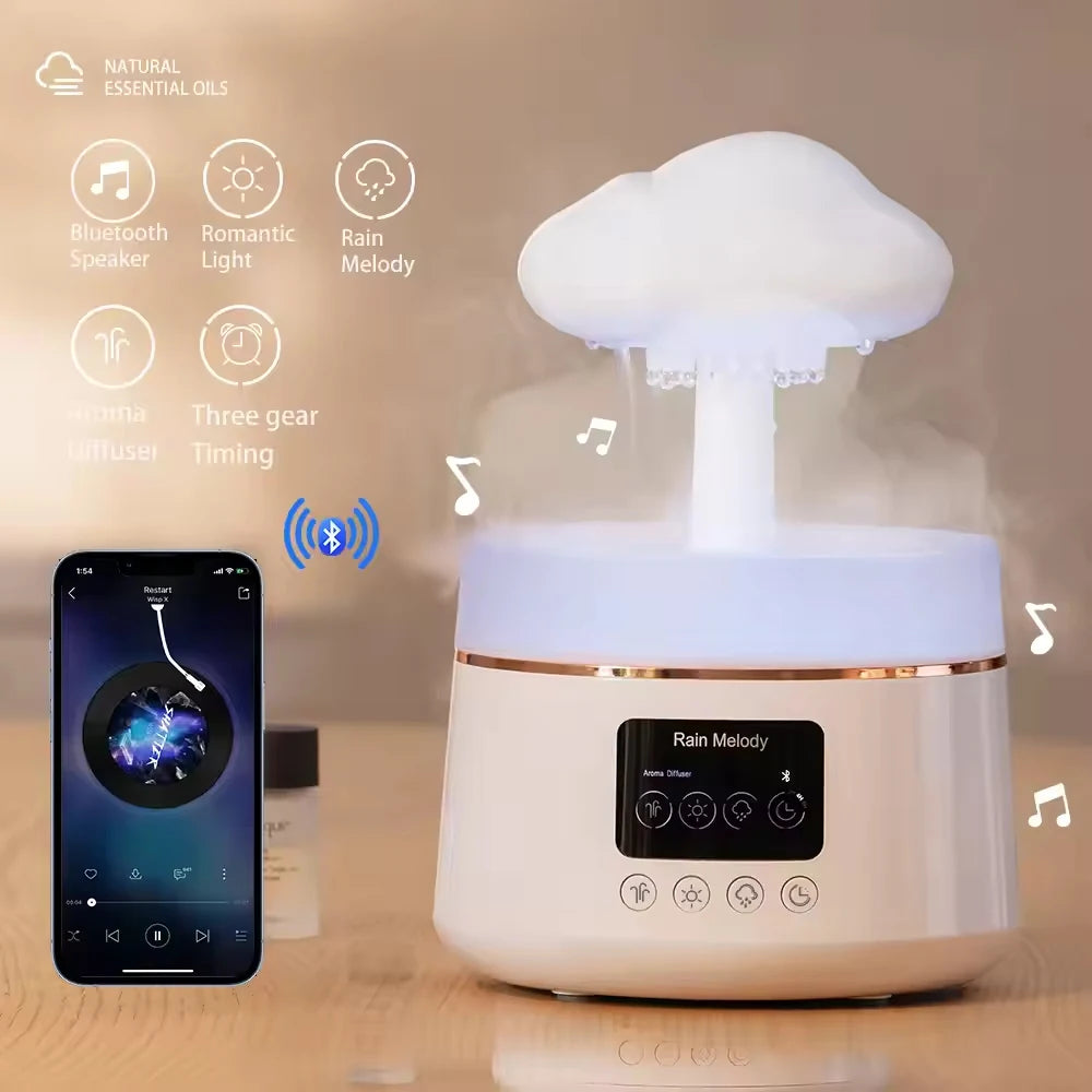 Mushroom Rain Humidifier With bluetooth Speaker