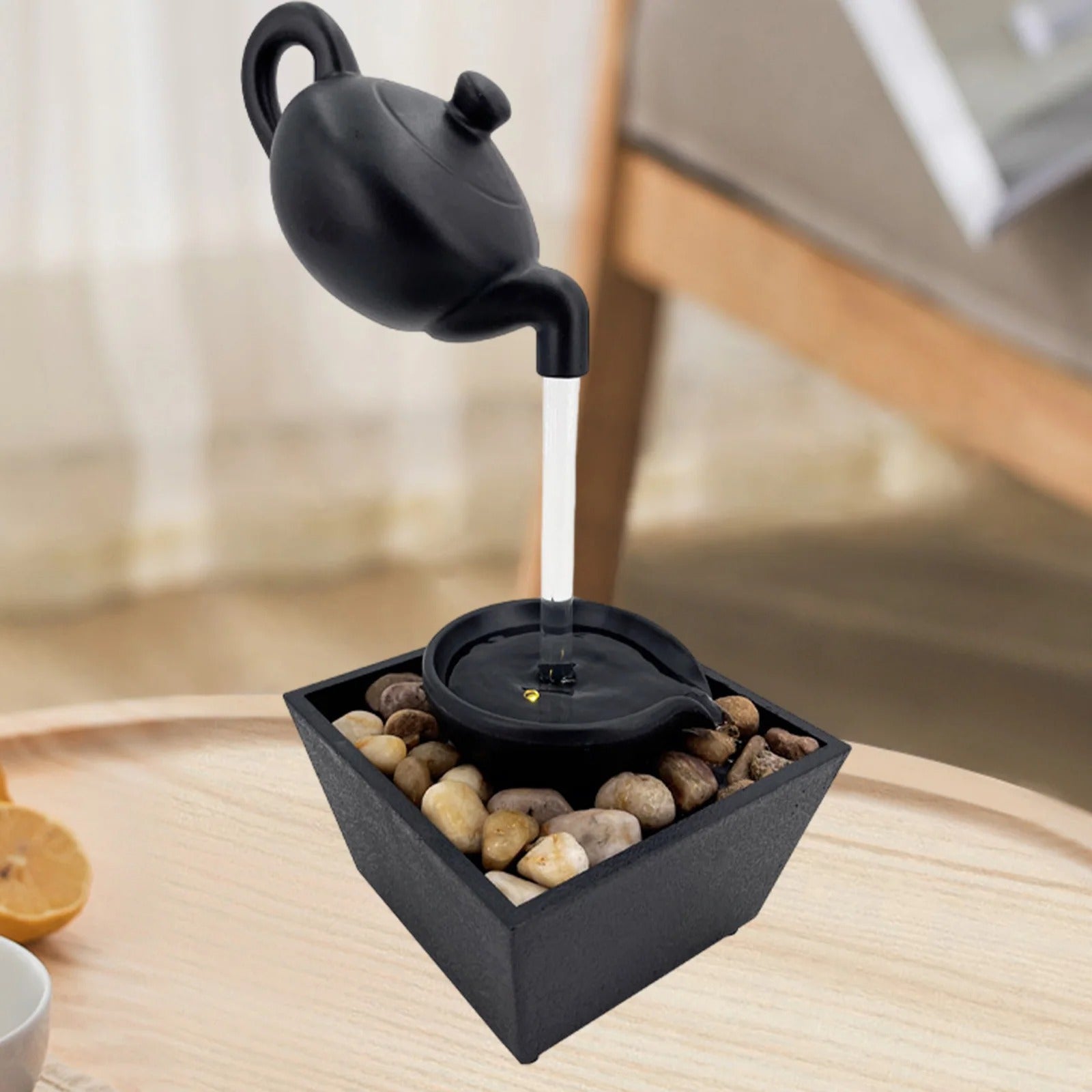 Water Fountain Relaxation Waterfall Decor for Bedroom Home Office Living Room