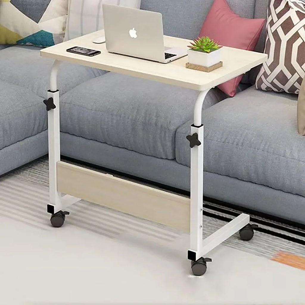 Adjustable rollable laptop table