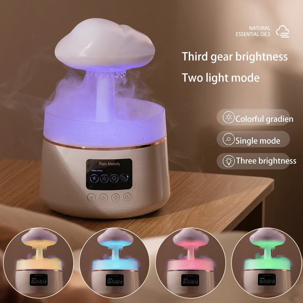 Mushroom Rain Humidifier With bluetooth Speaker