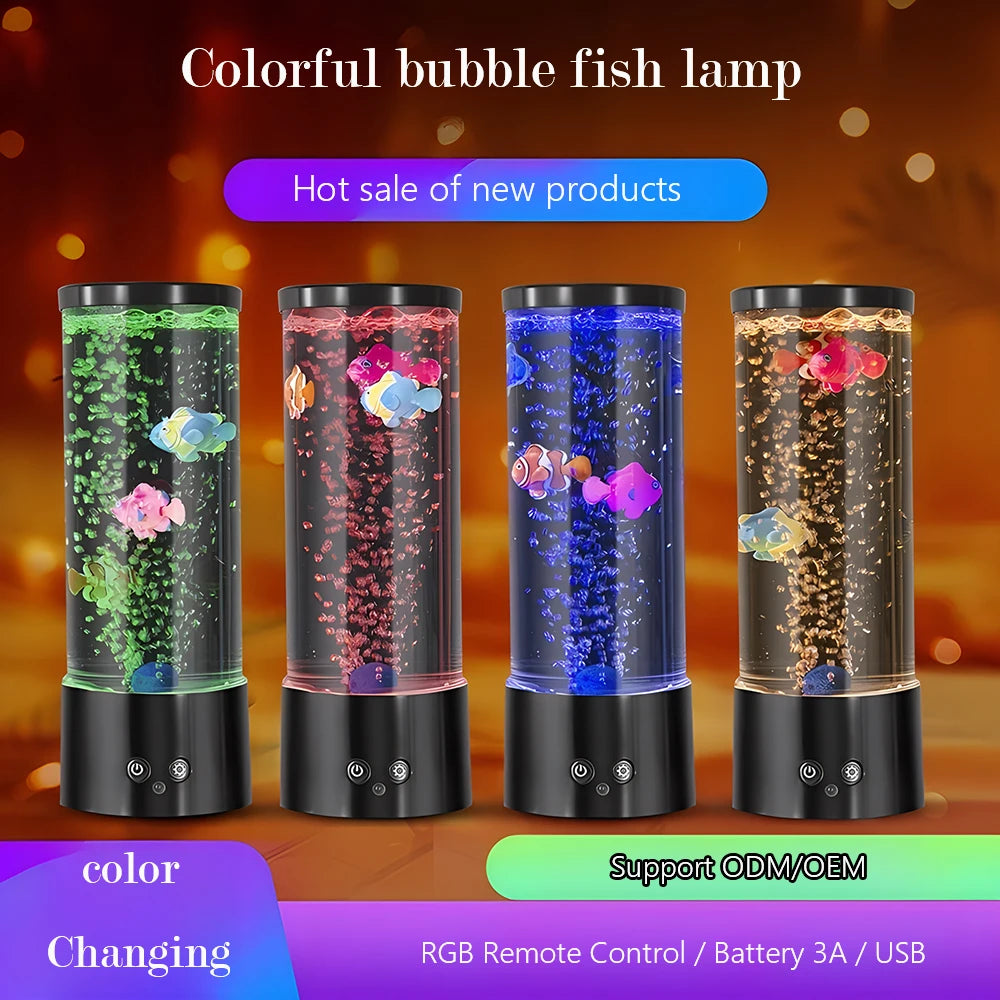 Remote Control Bubble Fish Lamp