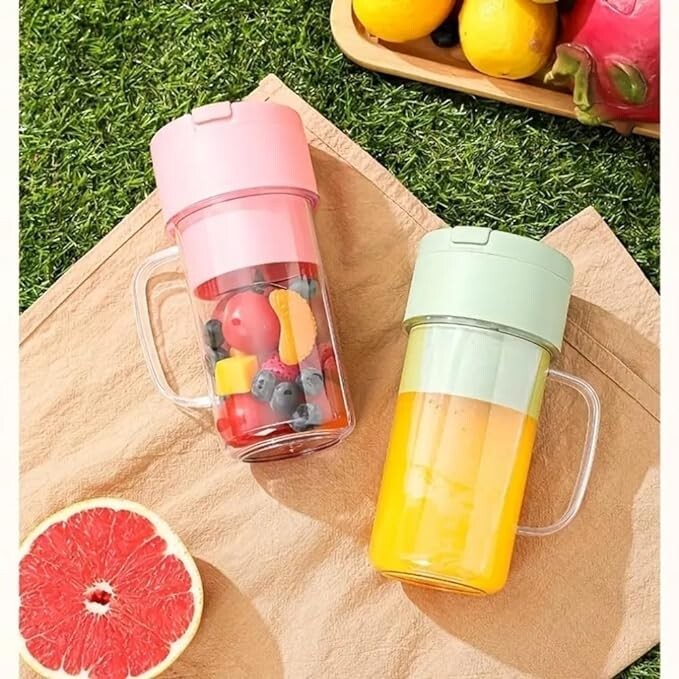 Straw type portable juice blender